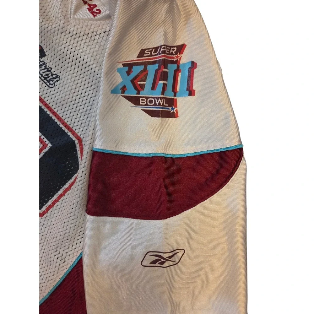 Kids Reebok Tom Brady New England Patriots Super Bowl XLII Jersey White Size L
